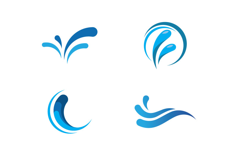 Wasserspritzer-Logo-Vorlage. Vektor-Illustration. V5
