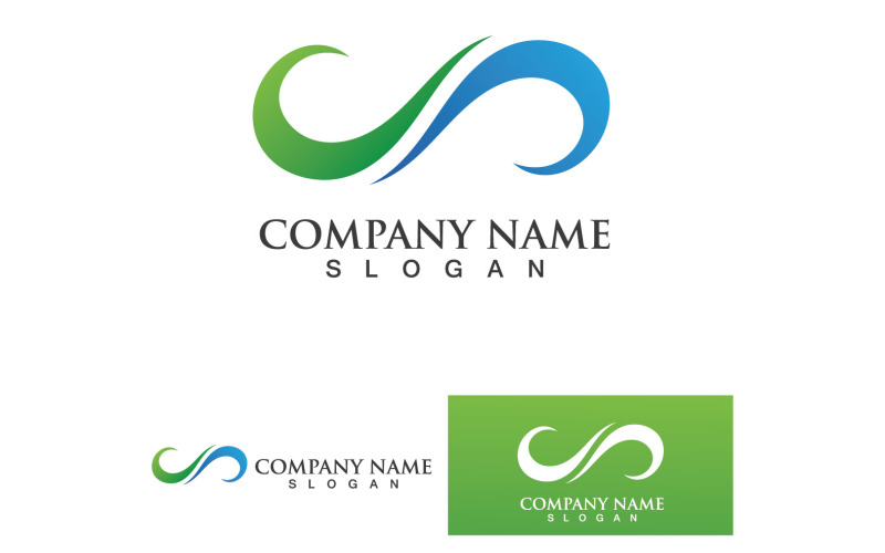 Design de modelo de vetor de logotipo de loop infinito V3