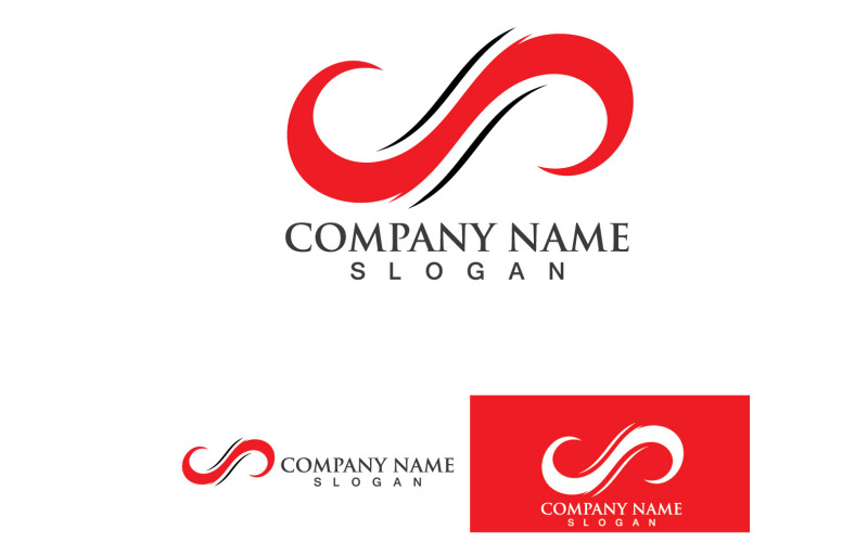 Infinity Loop Logo Vector sjabloonontwerp V21