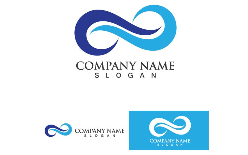 Infinity Loop Logo Vector sjabloonontwerp V4