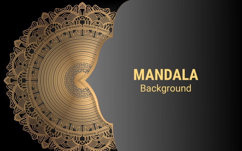 Mandala-Vektor mit goldenem Design