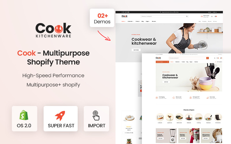 Cook - многоцелевой склад 2.0 Shopify Theme