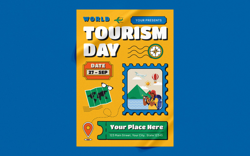 Flyer-Vorlage zum Internationalen Tourismustag