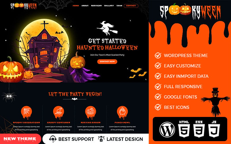 SpookyWeen - Ett Halloween WordPress Premium-tema