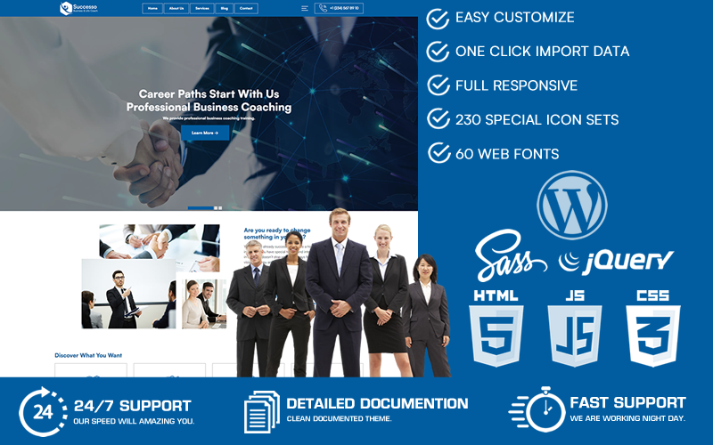 Successo - İş Koçu ve Yaşam Koçu WordPress Teması