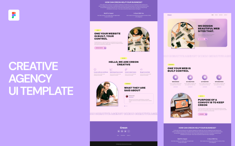 UI-sjabloon voor creatief bureau