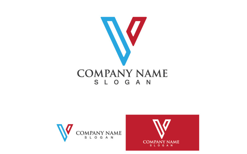 V Logo And SYmbol Vector Template  Design  V2