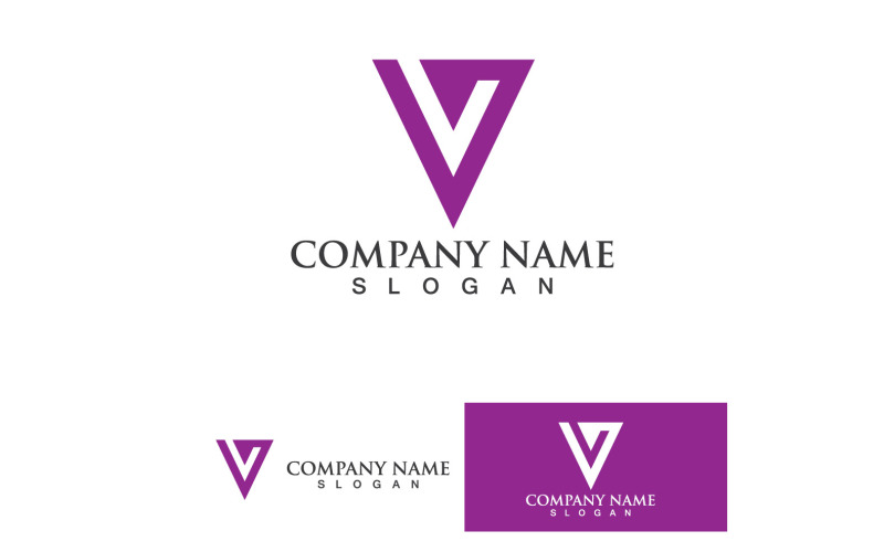 V Logo e SYmbol Vector Template Design V7
