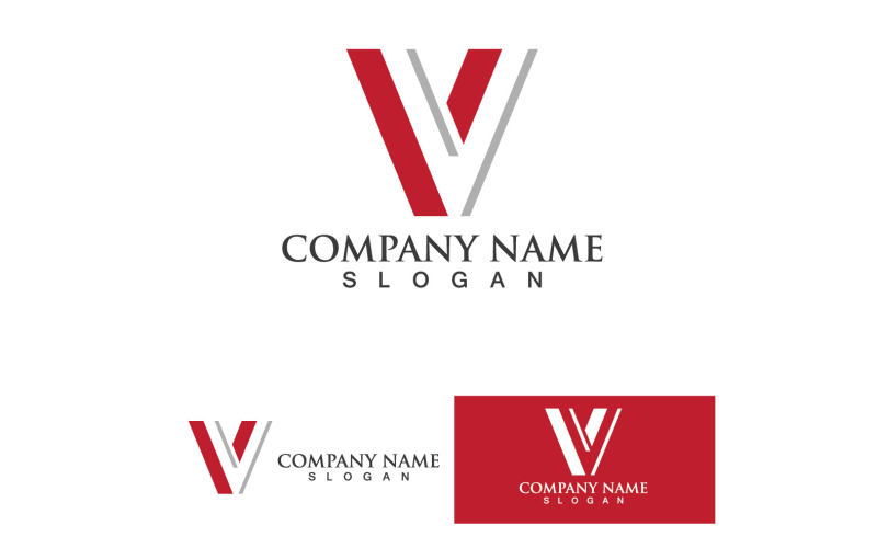 V-logo en symbool Vector sjabloonontwerp V13