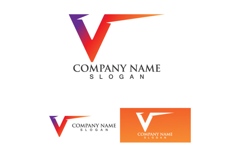 V4 Logo e Símbolo Vector Design de Modelo V4