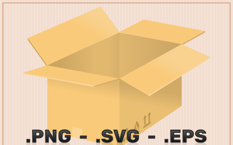 Vector Design kartondoboz csomagolási szimbólumokkal