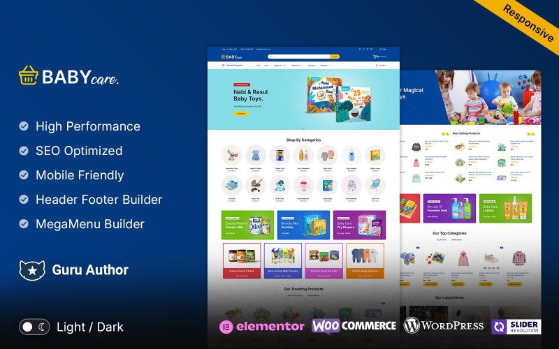 BabyCare - Tema WooCommerce WordPress para tienda de niños