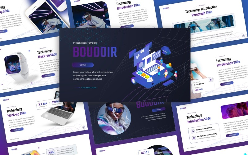 Boudoir - Technologie Mehrzweck-PowerPoint-Vorlage