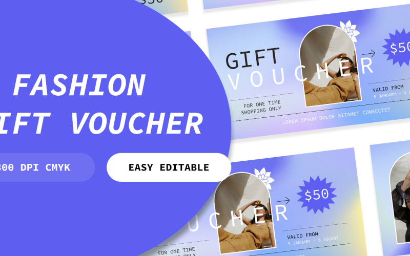 2 Type of Gift Voucher - Fashion Identity Template Social Media