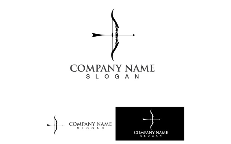 Лучник логотип и векторный дизайн символа шаблон 1