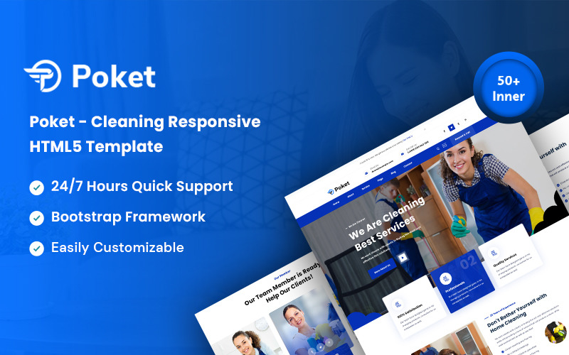 Poket – Sauberere responsive Website-Vorlage