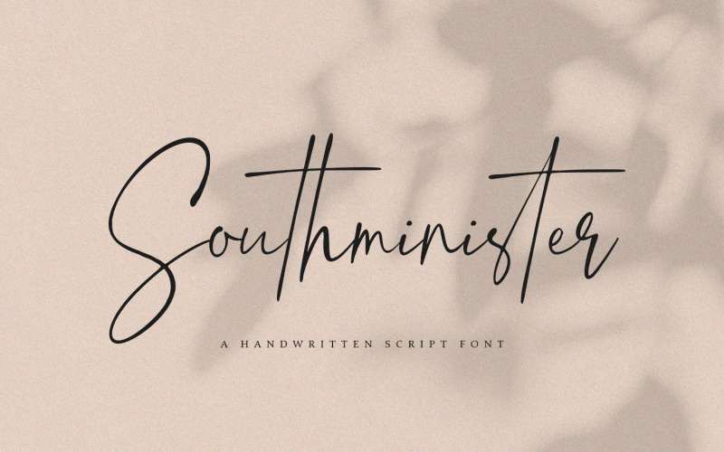 Southminister - handskrivet skriptteckensnitt