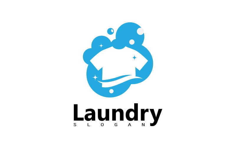 Washing machine laundry icon logo design V7 - TemplateMonster