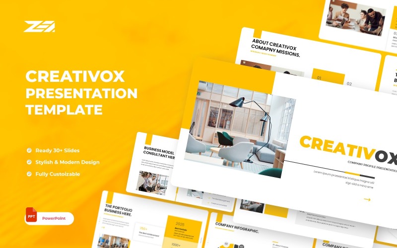 Creativox – informatikai megoldások és üzleti bemutató PowerPoint sablon
