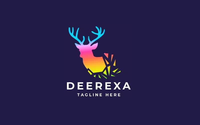 Deer Pixel professzionális logósablon