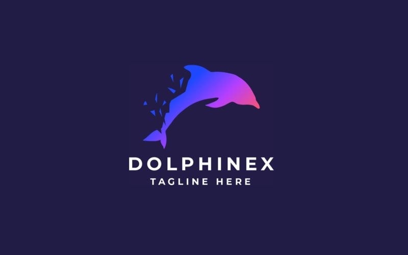 Dolphin Pixel Professional Logo Template