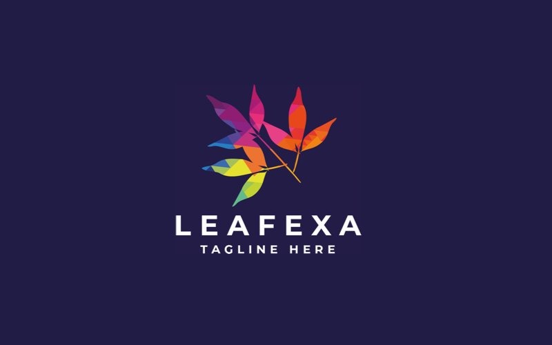 Plantilla de logotipo profesional Leaf Pixel