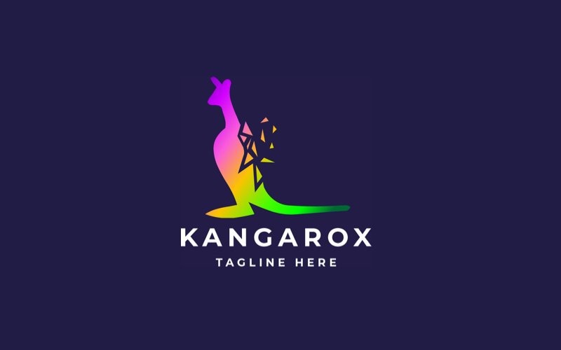 Sjabloon voor Kangaroo Pixel Professional-logo