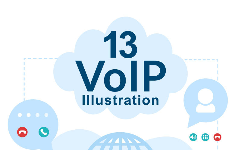 13 Ilustração VOIP ou Voice Over Internet Protocol