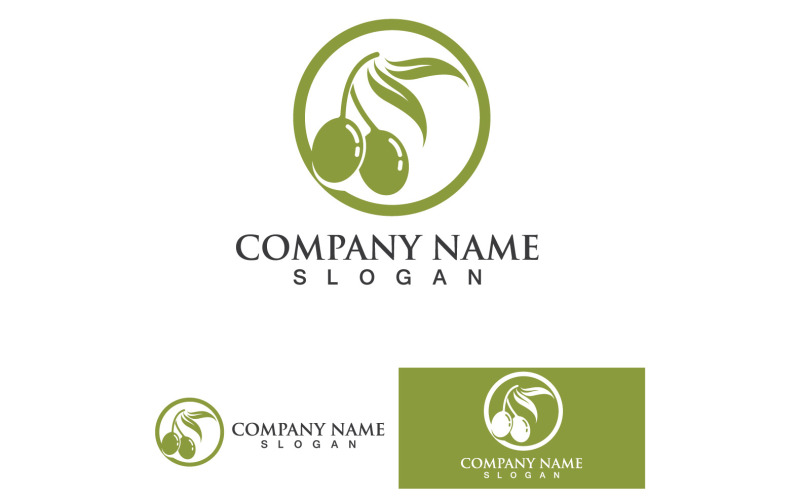 Modèle de conception de vecteur de santé de nature de logo d'huile d'olive V24