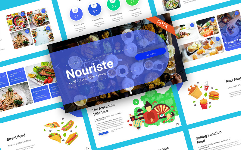 Nouriste Food PowerPoint-mall