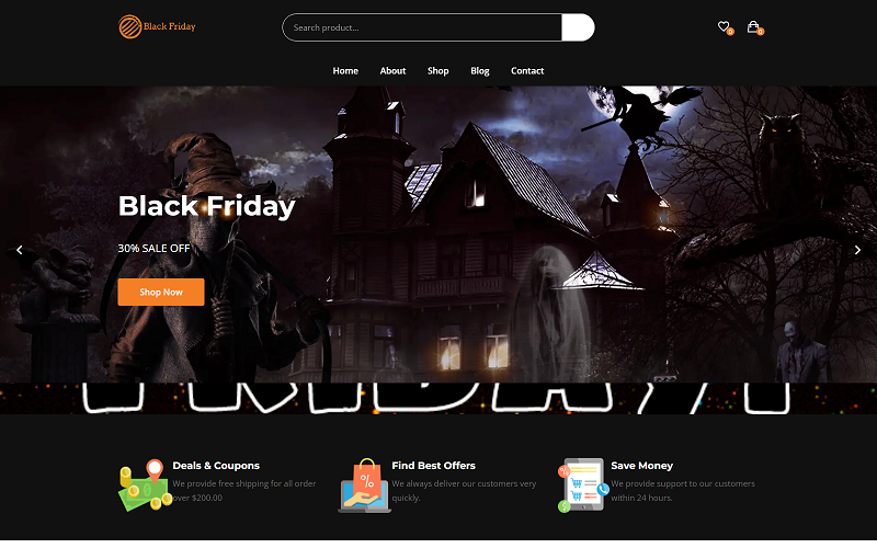 Black Friday Coupons, Offres, Offres, Remises Modèle HTML