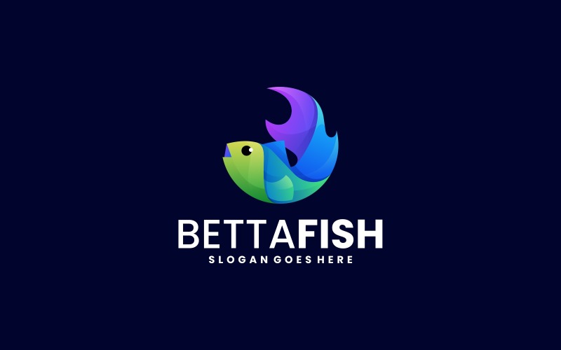 Gradientowe kolorowe logo Bettafish