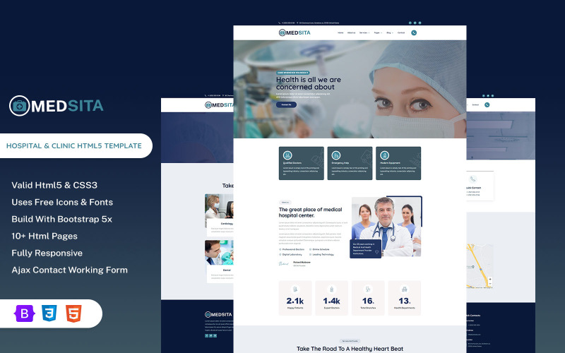 Medsita - HTML5-sjabloon voor ziekenhuis en kliniek