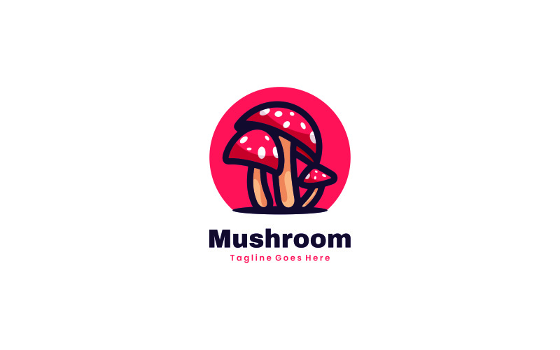 蘑菇简单的标志模板
