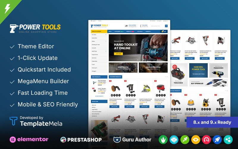 PowerTools - 工具和设备 Prestashop 主题