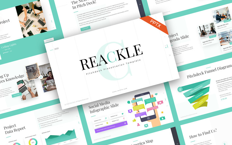 Reackle Pitch Deck Шаблон PowerPoint