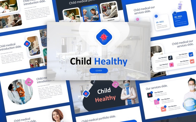 Dítě - zdravé lékařské víceúčelové PowerPoint šablony