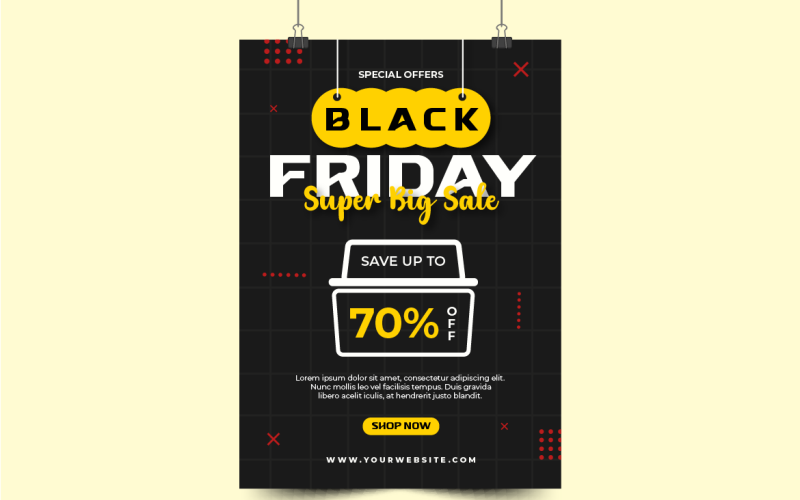 Conjunto de Modelos de Design de Venda Black Friday V10