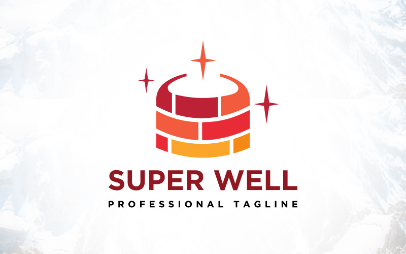 Creatief Super Well-logo-ontwerp