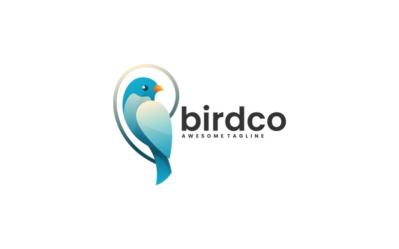 Estilo de logotipo gradiente de pássaro Vol.7
