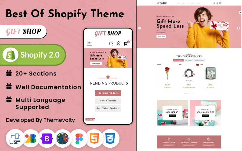 Ajándékbolt – Mega Gifts Shopify 2.0 Mega bevásárlóközpont