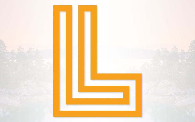 Design de logotipo em letra L minimalista moderno