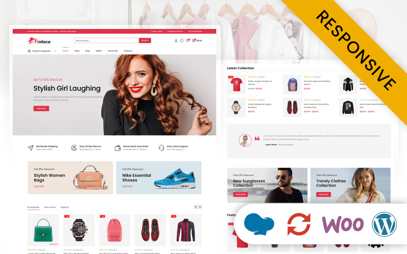 Fintace - Responsywny motyw WooCommerce do uniwersalnego sklepu z modą