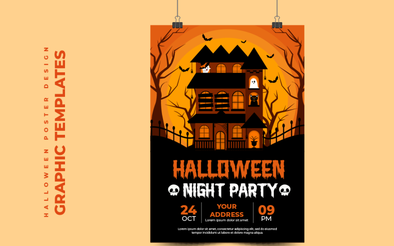 Halloween Design Templates Set V19
