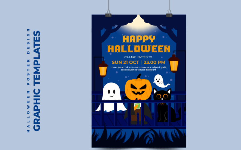 Halloween Design Templates Set V22