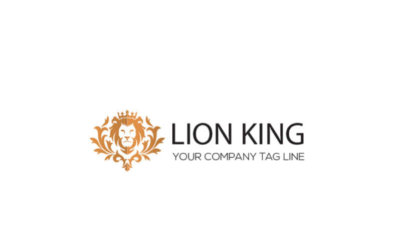 Королевский Минимальный Шаблон Логотипа Короля Льва