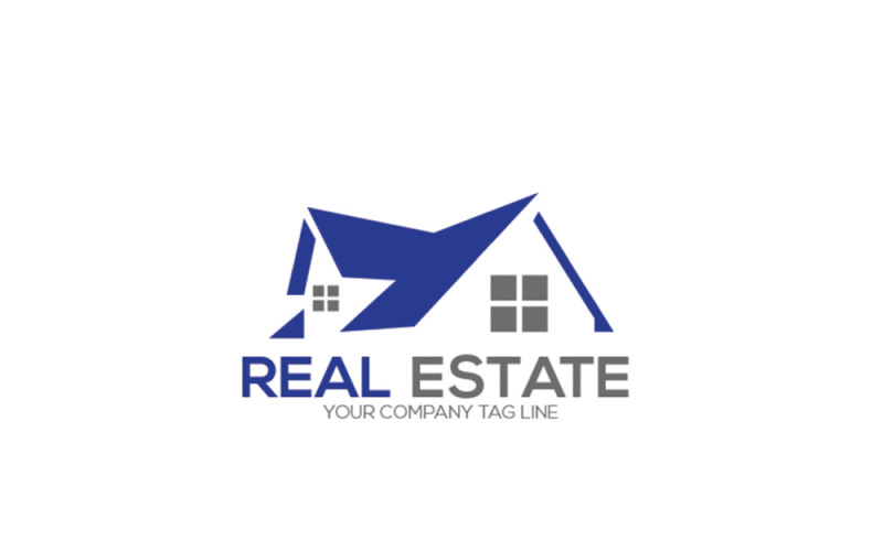 Minimale Immobilien-Logo-Vorlage