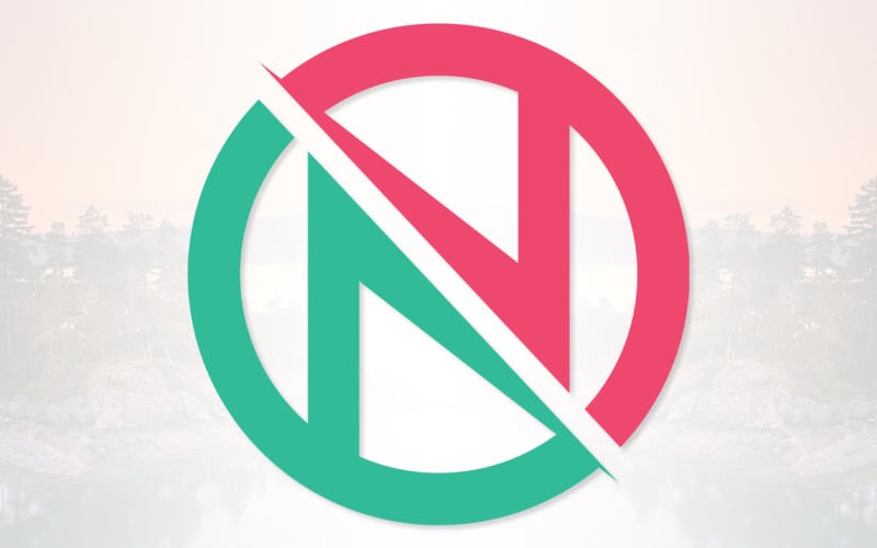 Сучасний мінімалістичний N лист дизайн логотипу
