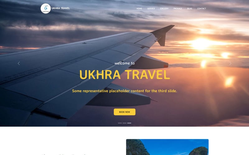 Ukhra travel - Modèle de page de destination