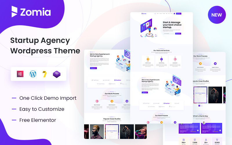 Zomia - Startup Agency WordPress-tema